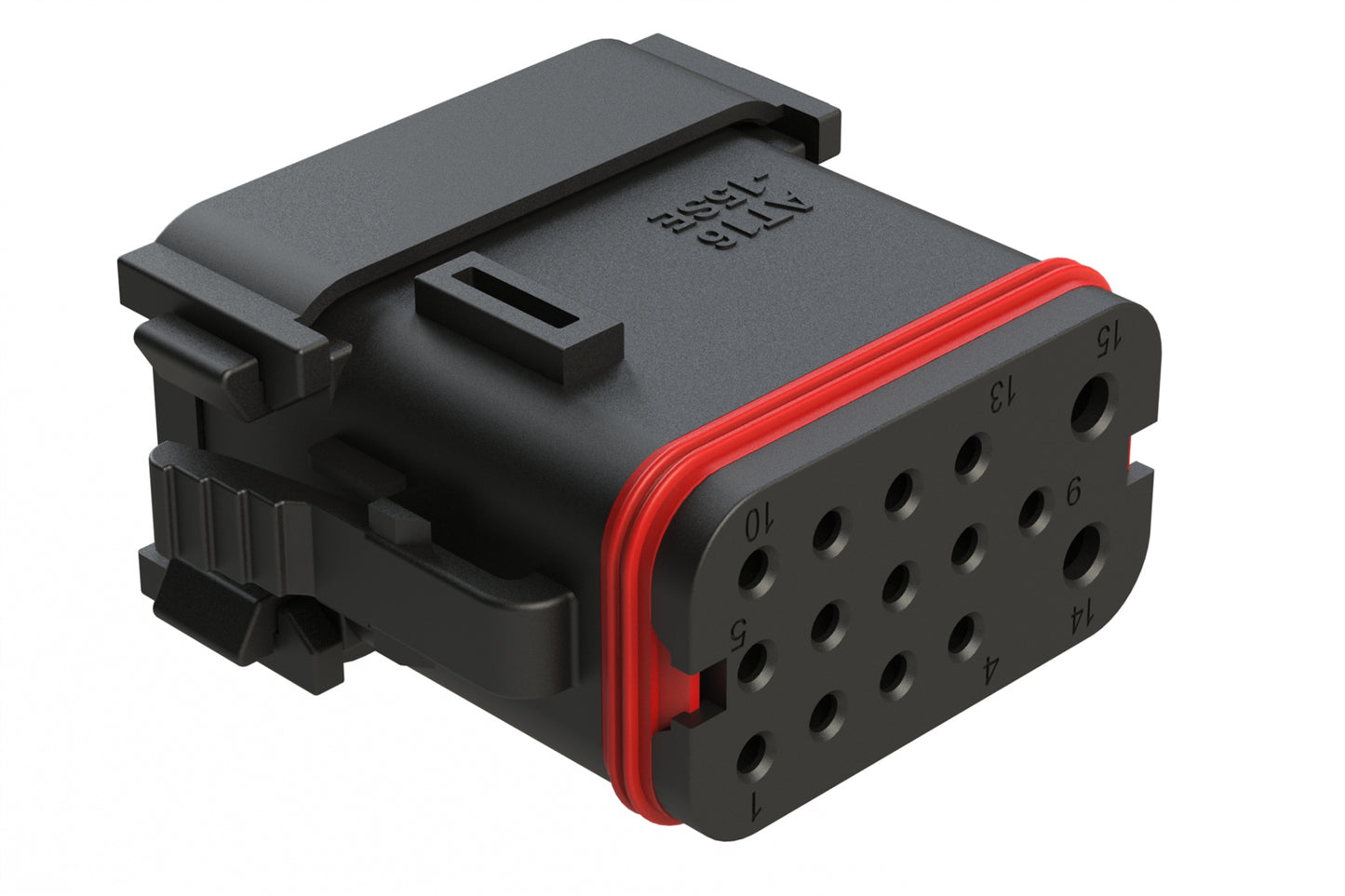 AT16-15SE-K003 15 Position Plug, Socket, Keyed E, End Cap, Reduced Diameter Seal, Black. DT16-15SE-K003