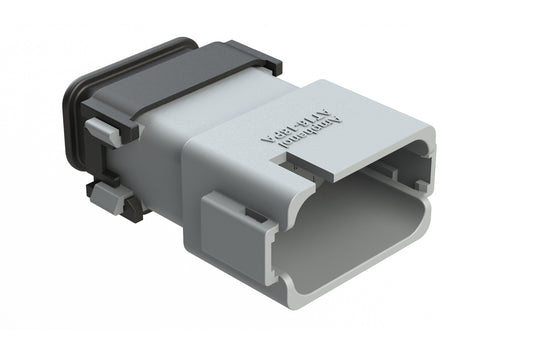 AT16-18PA-EKSR02 18 Position Receptacle with Strain Relief End Cap, Pin, Keyed A, Grey
