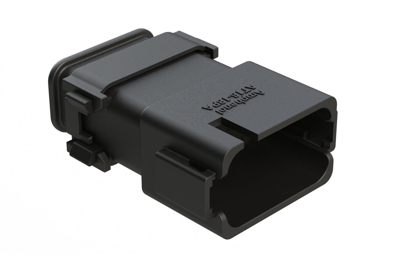 AT16-18PA-SR02 18 Position Receptacle with Strain Relief End Cap, Keyed A, Black