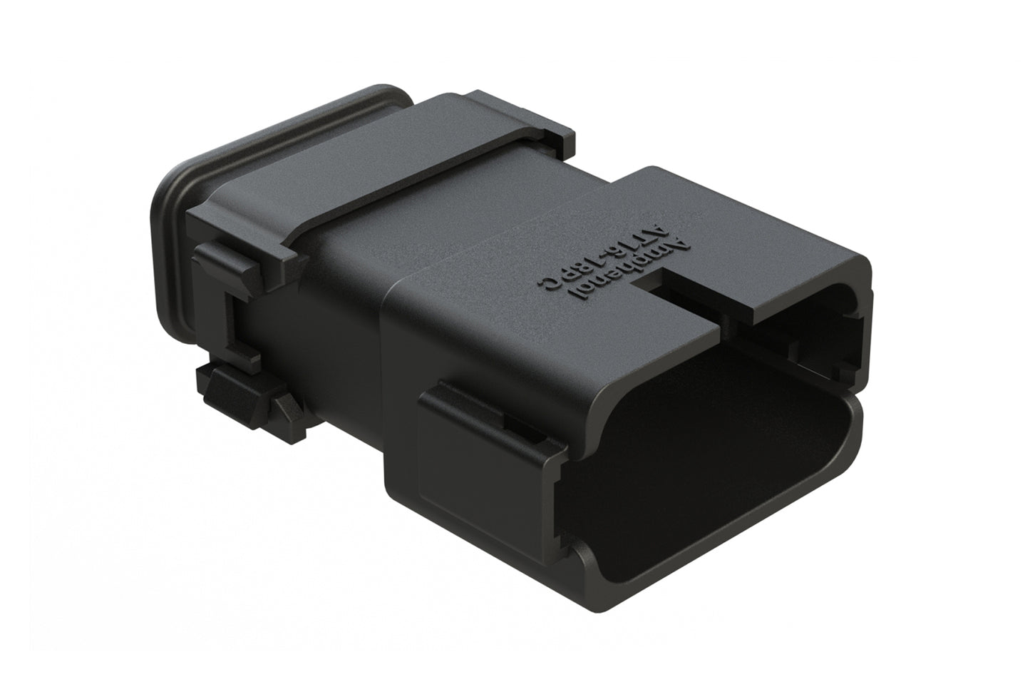 AT16-18PC-SR02 18 Position Receptacle with Strain Relief End Cap, Keyed C, Black