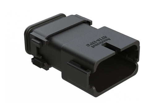 AT16-18PC-SR02 18 Position Receptacle with Strain Relief End Cap, Keyed C, Black