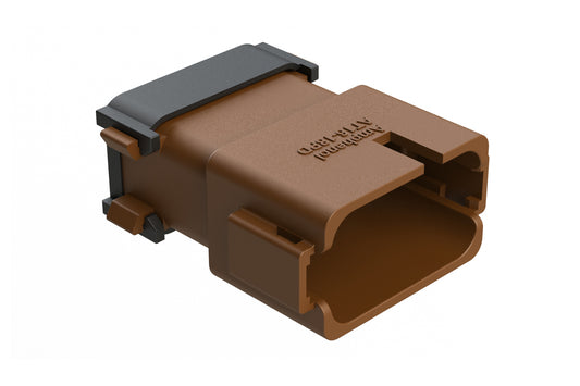 AT16-18PD-EK02 18 Position Receptacle, Pin, Keyed D, Brown