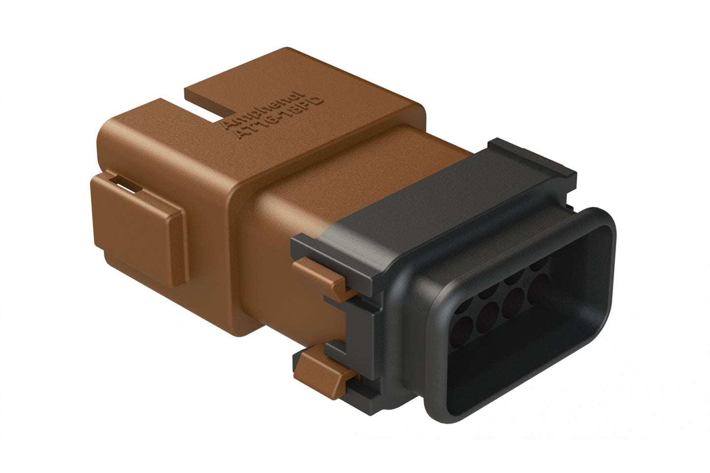 AT16-18PD-EKSR02 18 Position Receptacle with Strain Relief End Cap, Pin, Keyed D, Brown
