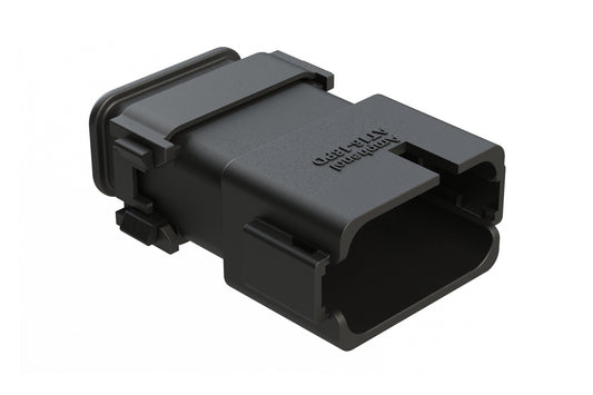 AT16-18PD-SR02 18 Position Receptacle with Strain Relief End Cap, Keyed D, Black