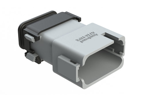 AT16-18PE-EKSR02 18 Position Receptacle with Strain Relief End Cap, Pin, Keyed E, Grey