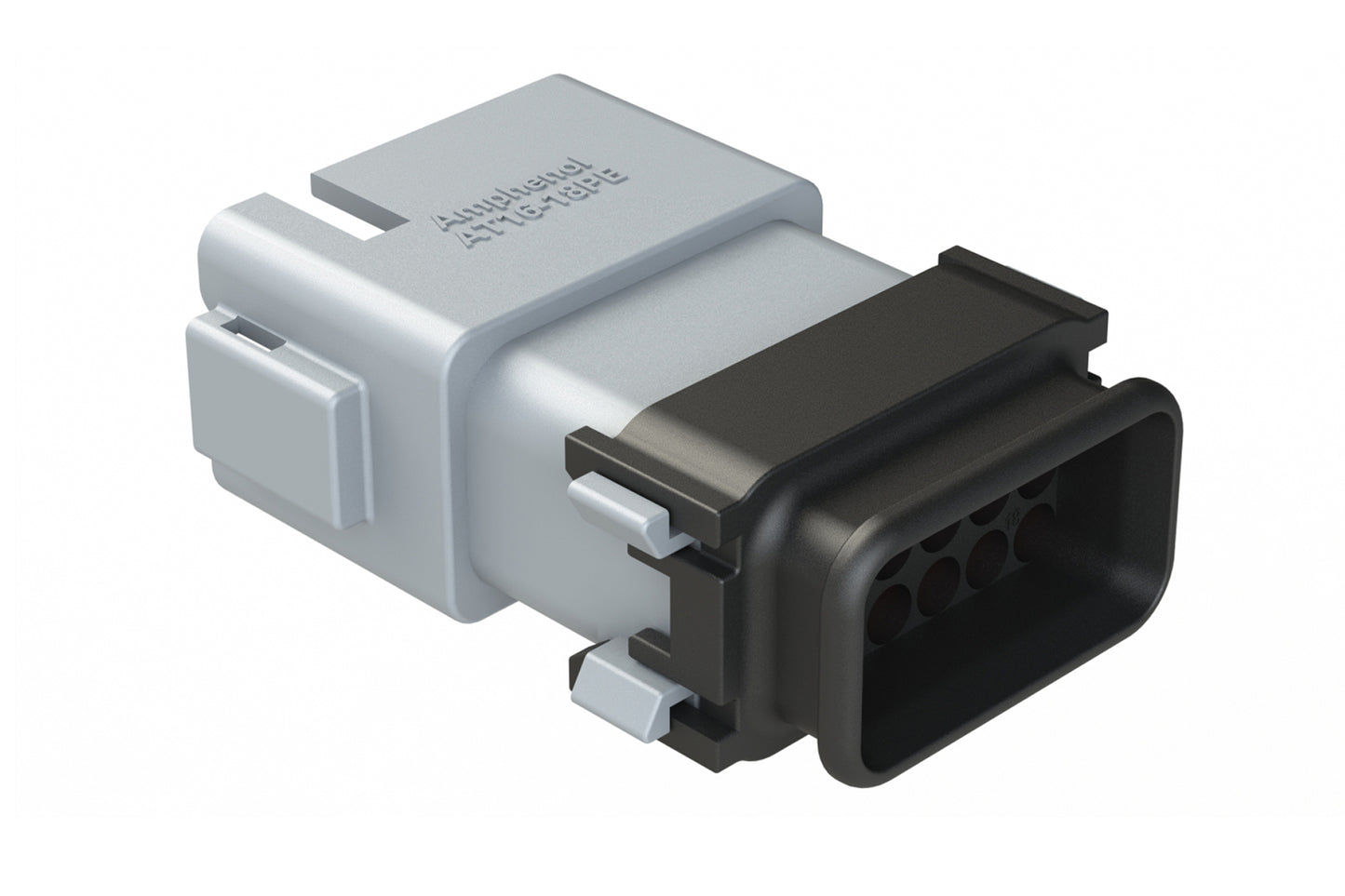 AT16-18PE-EKSR02 18 Position Receptacle with Strain Relief End Cap, Pin, Keyed E, Grey