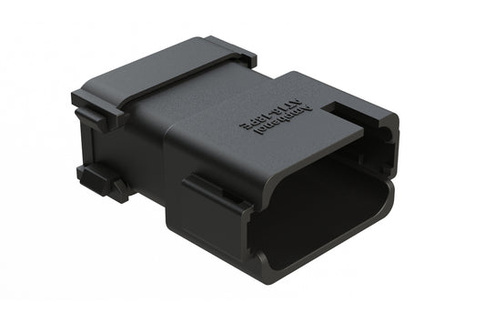 AT16-18PE-K004 18 Position Receptacle with End Cap, Keyed E, Black