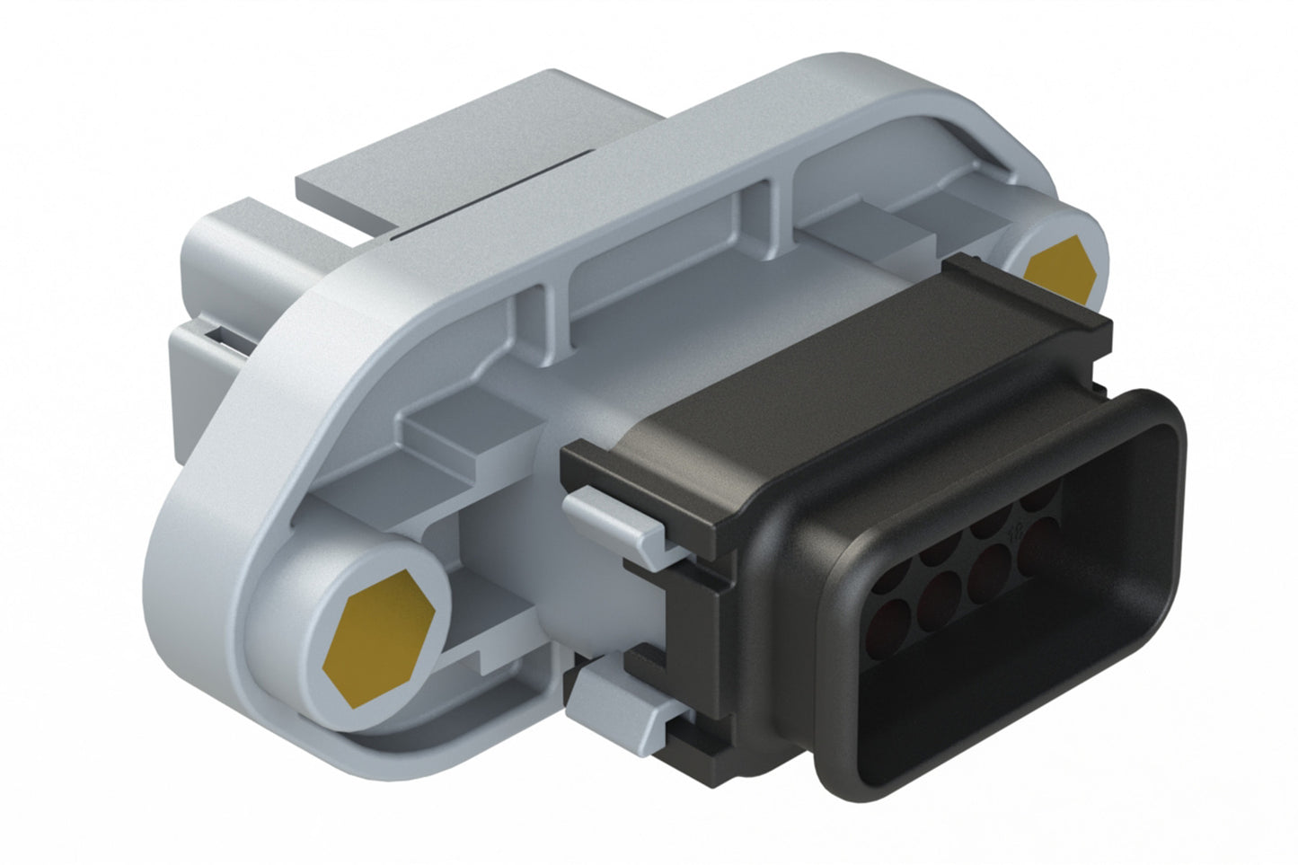 AT16-18PE-PM15 18 Position Panel Mount Receptacle with Strain Relief End Cap, Pin, Keyed E, Grey