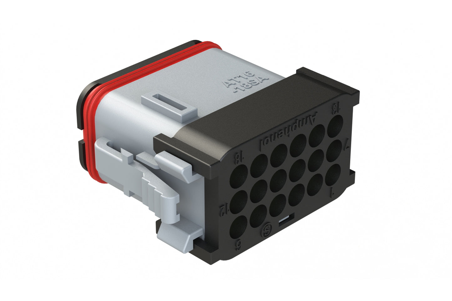 AT16-18SA-EK02 18 Position Plug, Keyed A, Grey. DT16-18SA-EK02