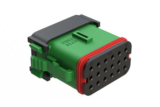 AT16-18SC-EK02 18 Position Plug, Keyed C, Green. DT16-18SC-EK02