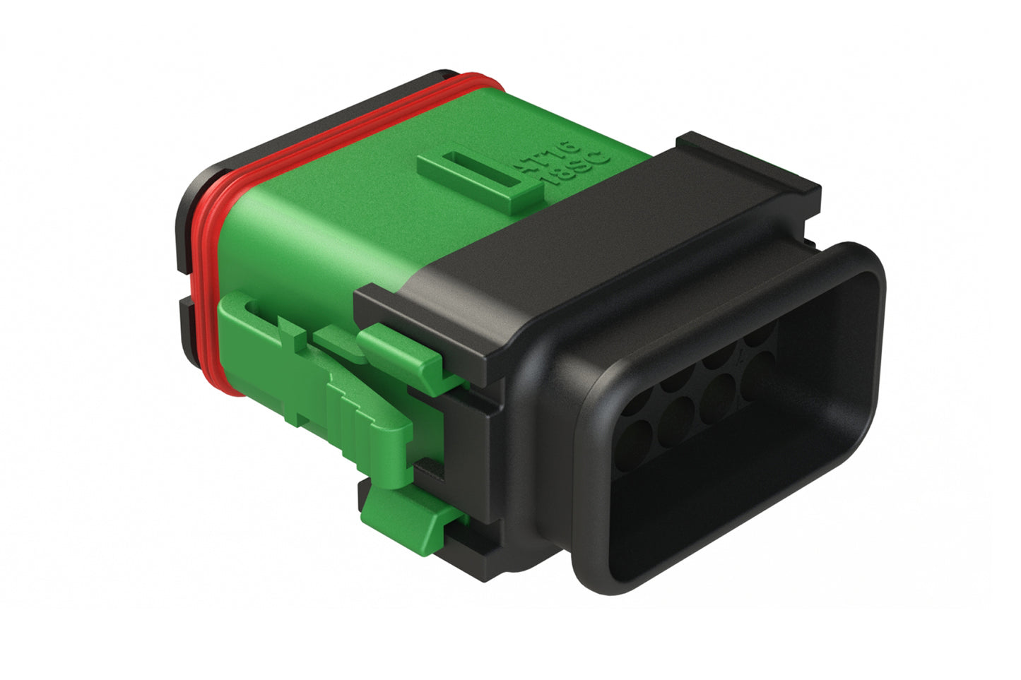 AT16-18SC-EKSR02 18 Position Plug with Strain Relief End Cap, Keyed C, Green