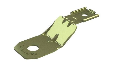 AT27-014-0800 Mounting clip for AT Series, 8 position connectors, steel, zinc plating, .323 [8.20 mm] dia. Hole. 1027-014-0800