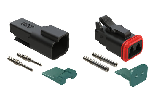 AT2PSBLK-CKIT 2 Pin and Socket Plug, Receptacle, Wedge and Contacts Kit, Black