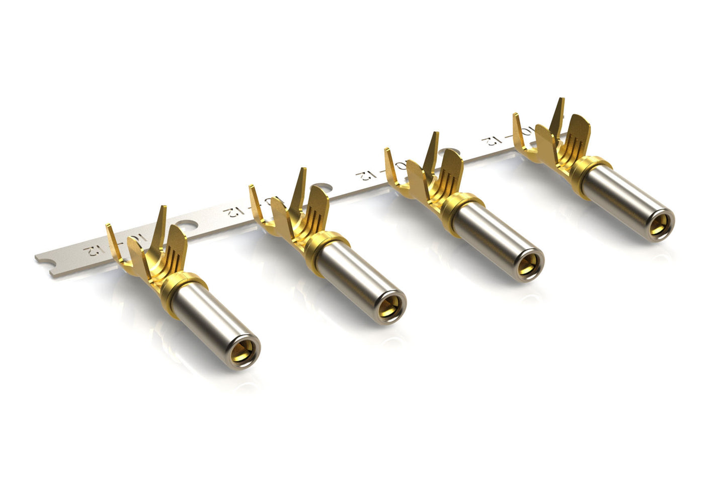 AT62-12-0244 Size 12 Stamped & Formed, Contact, Gold Plated, 10-12AWG, 2000 pcs. Reel. 1062-12-0244