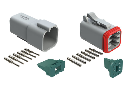 AT6PS-CKIT 6-Way Pin and Socket Plug, Receptacle, Wedge and Contacts Kit