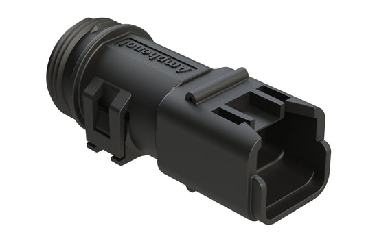 ATBS-227-0205 2 Position Backshell, fits AT06-2S* Plugs, Black. 1011-227-0205