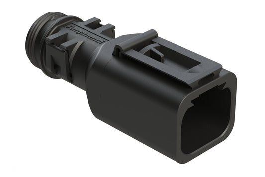 ATBS-237-0405 4 Position Backshell, fits AT04-4P* Receptacles, Enhanced Dovetail for Mounting Clips, Black. 1011-237-0405