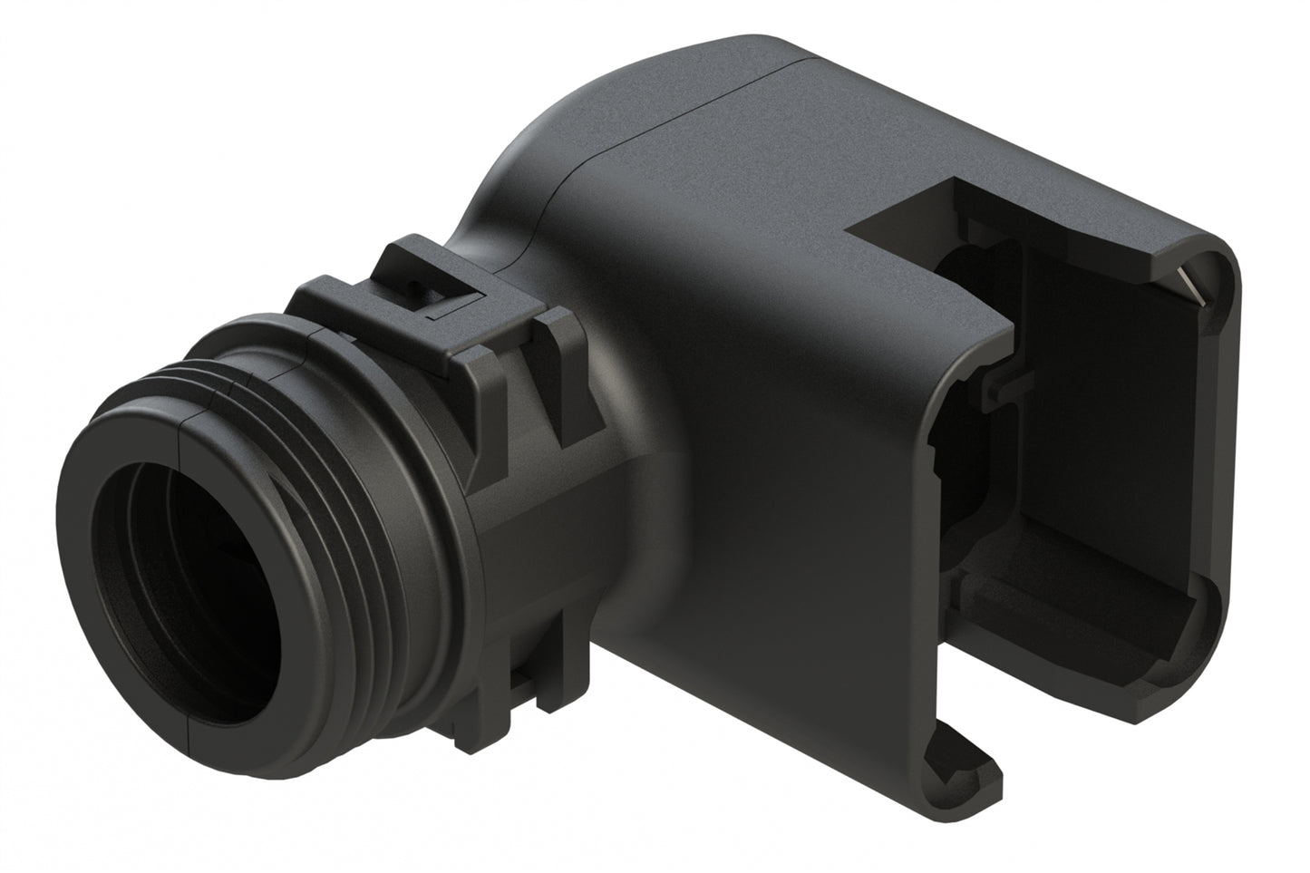 ATBS-244-0805 Backshell for 8 Position Plugs, 90°.  Cable Exit Designed for Corrugated Tube NW 8.5, 10, 13