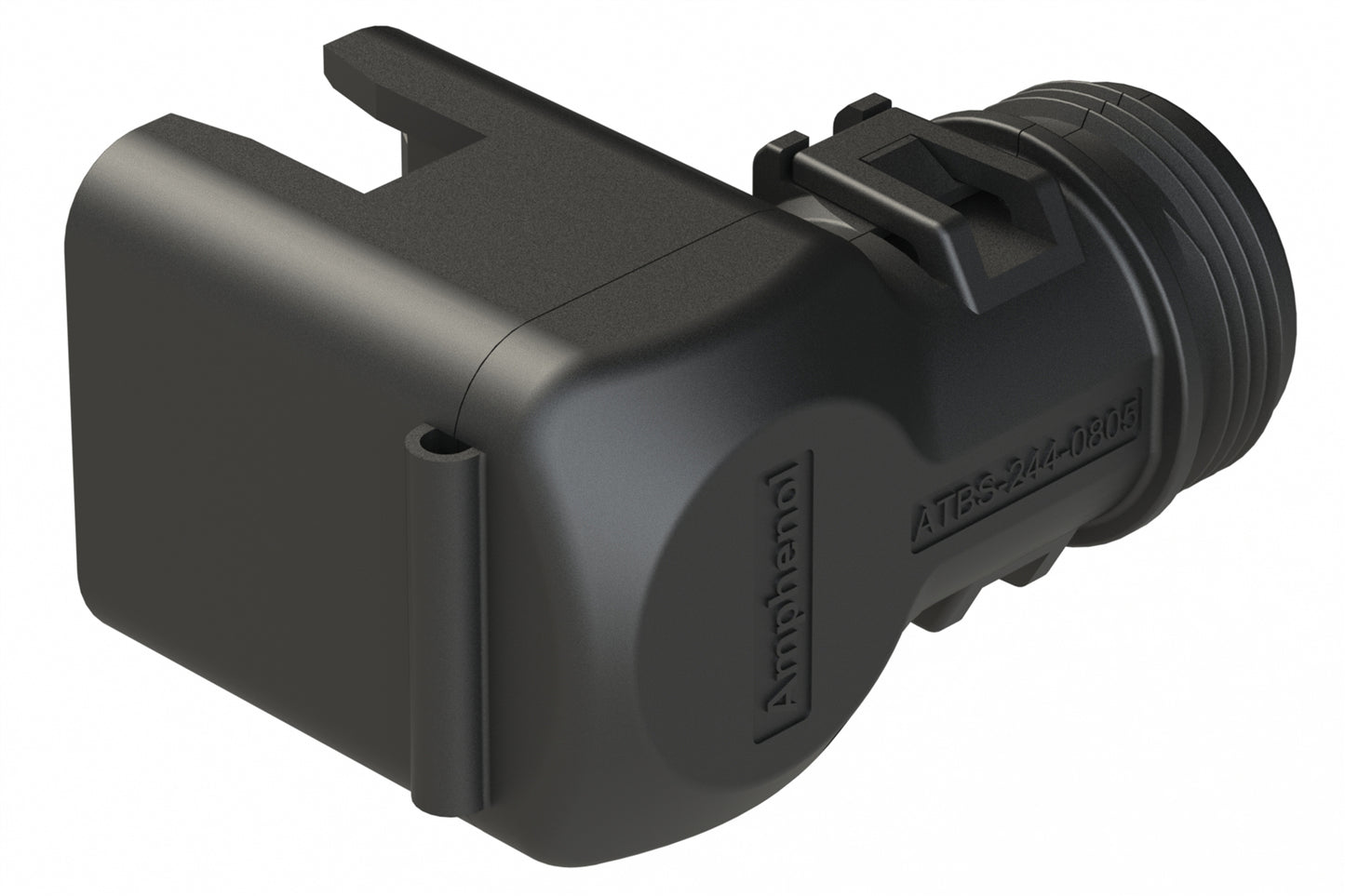 ATBS-018-0005 Backshell for 12,15,18 Position Plugs and Receptacles, 90°.  Cable Exit Designed for Corrugated Tube NW 17