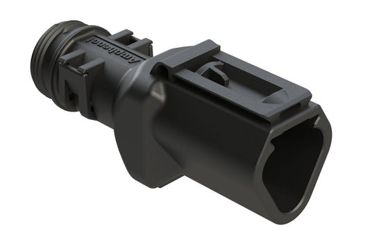 ATBS-261-0305 3 Position Backshell, fits AT04-3P* Receptacles, Internal Strain Relief, Enhanced Dovetail for Mounting Clips, Black. 1011-261-0305