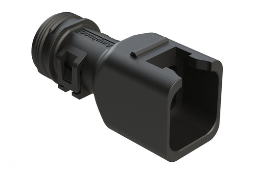 ATBS-267-0605 6 Position Backshell, Internal Strain Relief, fits AT06-6S, Black. 1011-267-0605