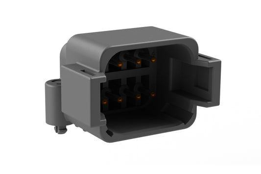 ATF13-08PA-BM01 Board Mount Header, Right Angle, AT, 8 Pin, A-key, Snap Fit, Gold Plate