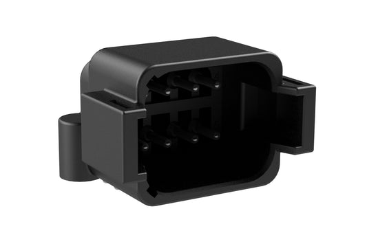 ATF13-08PB-BM13 Board Mount Receptacle, Right Angle, 8 Pin, B-key, Self-Threading, Tin Plated Contacts