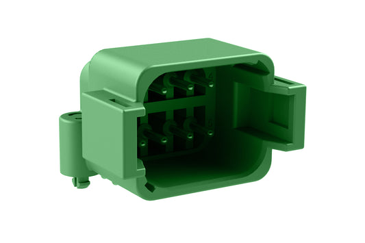 ATF13-08PC-BM03 Board Mount Header, Right Angle, AT, 8 Pin, C-key, Snap Fit, Tin plate