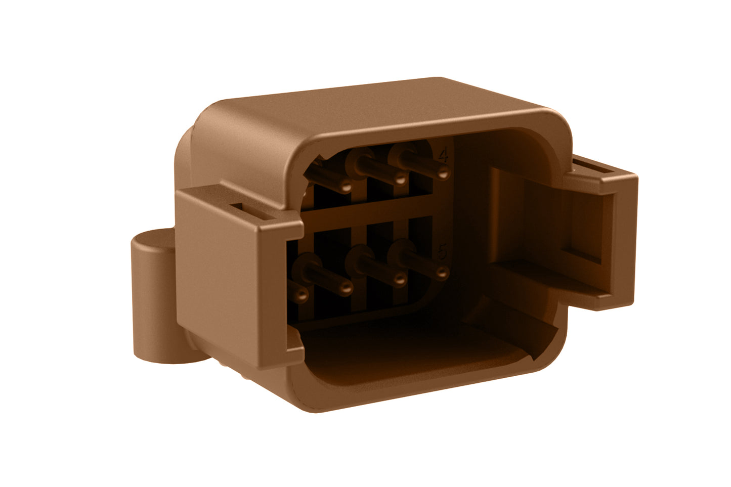 ATF13-08PD-BM11 Board Mount Header, Right Angle, AT, 8 Pin, D-key, Self-Threading, Gold Plated Contacts