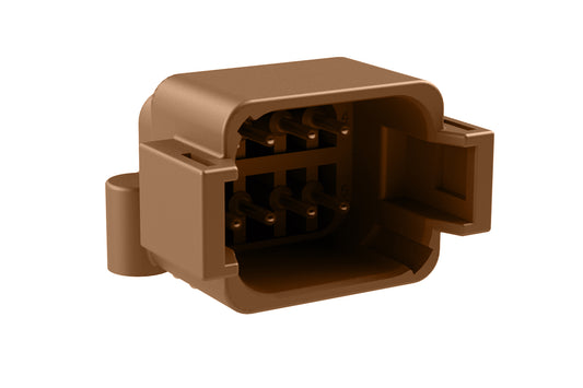 ATF13-08PD-BM13 Board Mount Header, Right Angle, AT, 8 Pin, D-key, Self-Threading, Tin Plated Contacts