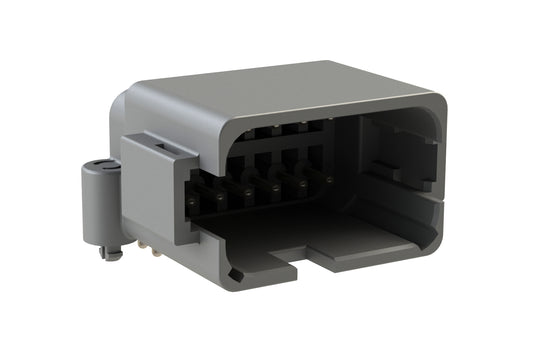 ATF13-12PA-BM03 Board Mount Header, Right Angle, AT, 12 Pin, A-key, Snap Fit, Tin plate. DTF13-12PA