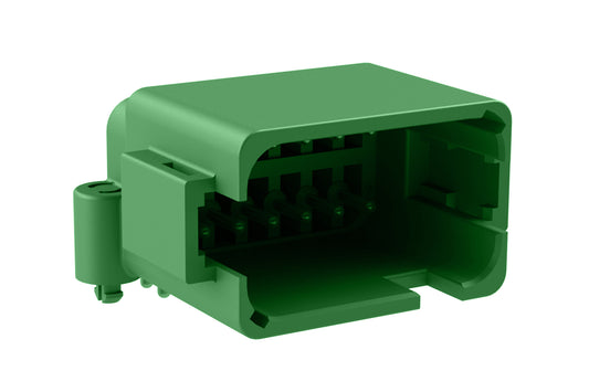 ATF13-12PC-BM01 Board Mount Header, Right Angle, AT, 12 Pin, C-key, Snap Fit, Gold Plate