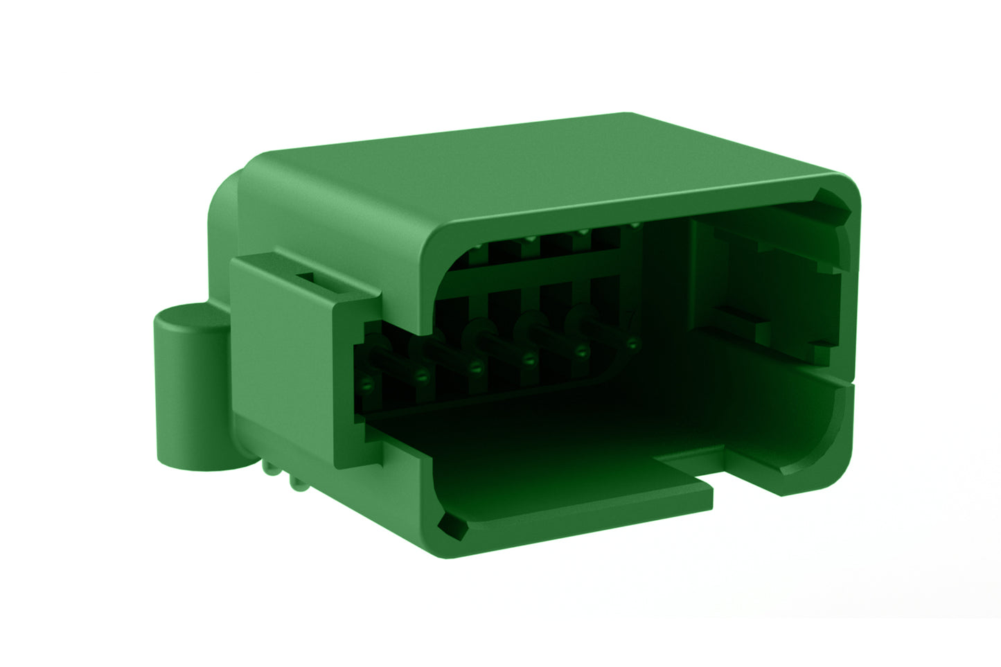 ATF13-12PC-BM11 Board Mount Header, Right Angle, AT, 12 Pin, C-key, Self-Threading, Gold Plated Contacts