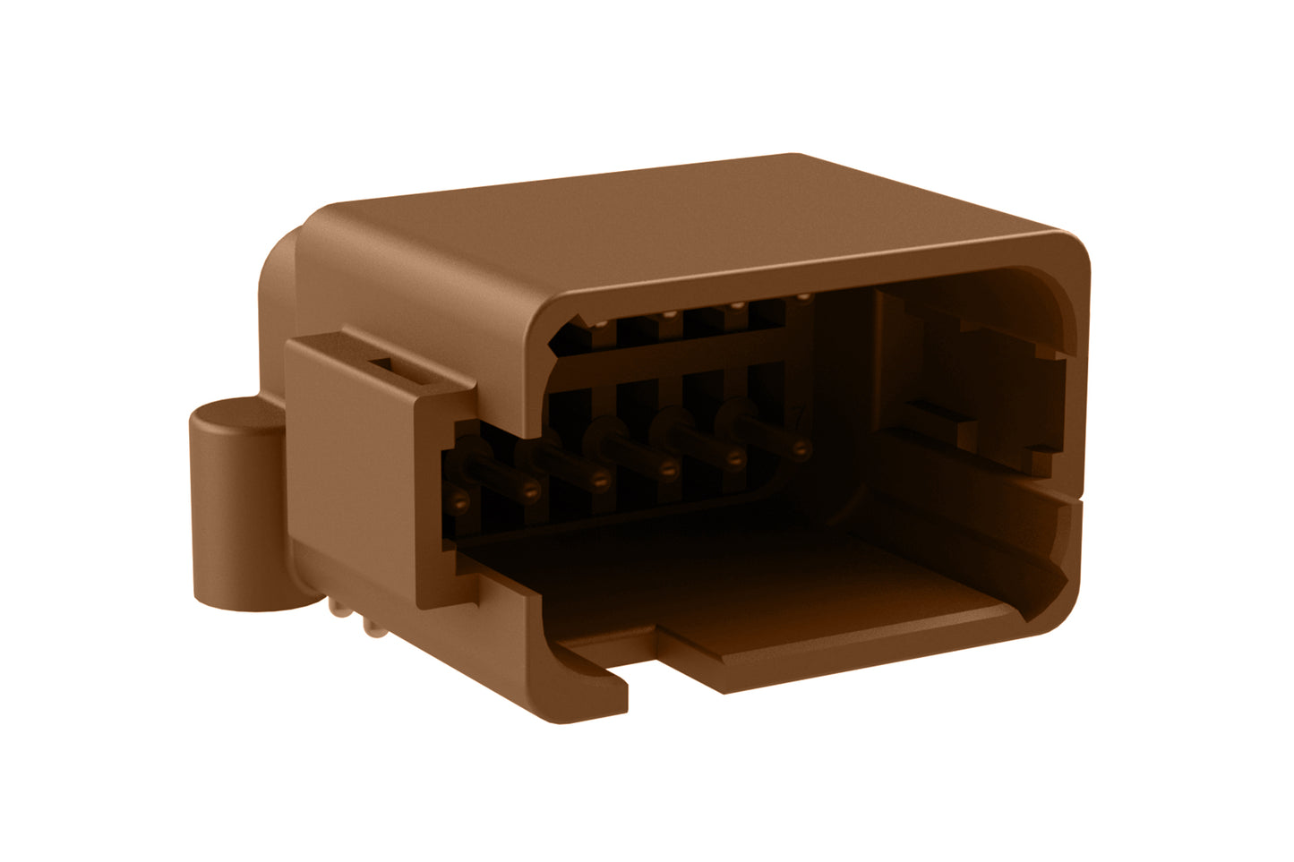 ATF13-12PD-BM11 Board Mount Header, Right Angle, AT, 12 Pin, D-key, Self-Threading, Gold Plated Contacts