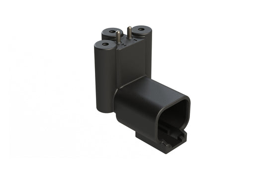 ATF13-2P-BM33 Board Mount Header, Right Angle, AT, 2 Pin, 3X Self-Threading, Extended Height, Tin Plated Contacts