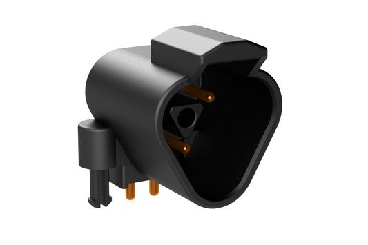 ATF13-3P-BM01J1939 Board Mount Header, Right Angle, AT, 3 Pin, Snap Fit, Gold plate, J1939