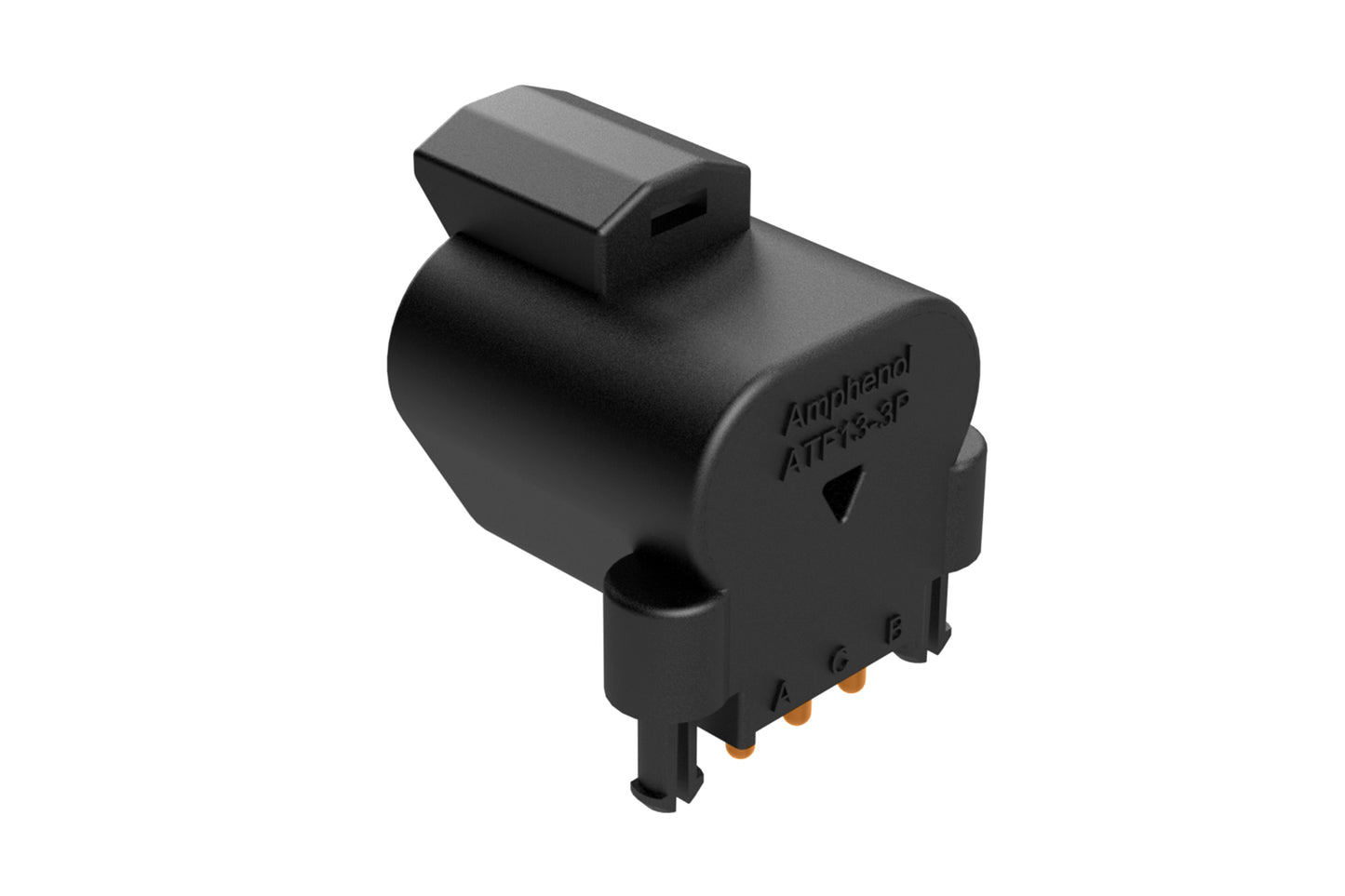 ATF13-3P-BM01J1939 Board Mount Header, Right Angle, AT, 3 Pin, Snap Fit, Gold plate, J1939