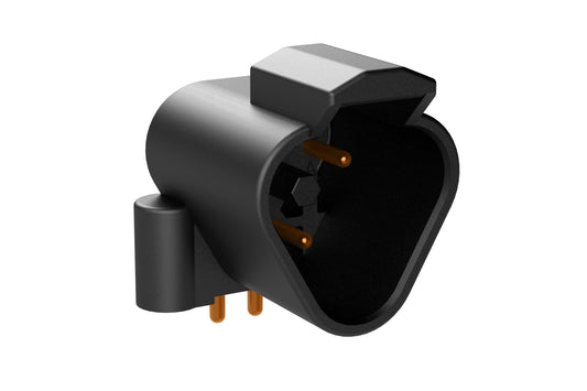 ATF13-3P-BM11 Board Mount Header, Right Angle, AT, 3 Pin, Self-Threading, Gold Plated Contacts