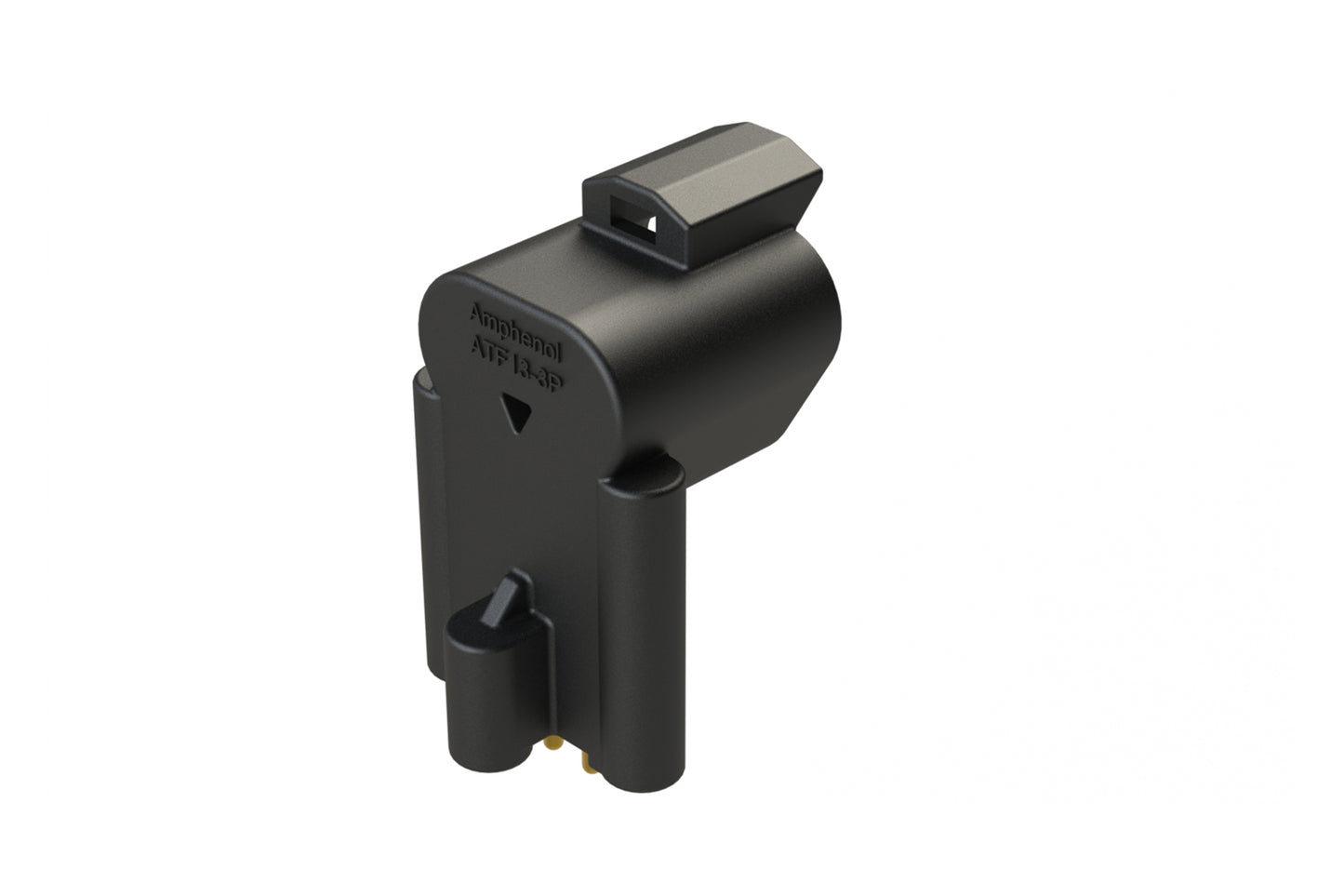 ATF13-3P-BM31J1939 Board Mount Header, Right Angle, AT, 3 Pin, 3X Self-Threading, Extended Height, Gold Plated Contacts, J1939