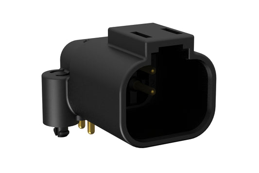 ATF13-4P-BM01 Board Mount Header, Right Angle, AT, 4 Pin, Snap Fit, Gold Plate