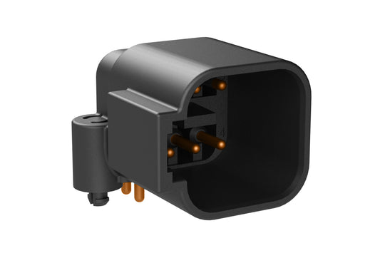 ATF13-6P-BM03 Board Mount Header, Right Angle, AT, 6 Pin, Snap Fit, Tin plate