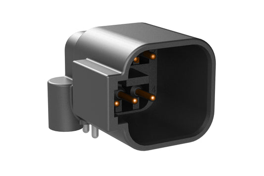 ATF13-6P-BM13 Board Mount Header, Right Angle, AT, 6 Pin, Self-Threading, Tin Plated Contacts. DTF13-6P