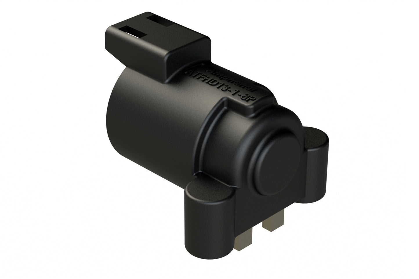 ATFHD13-1-8P-BM11 1 Position, Right Angle Board Mount Receptacle, Pin, Self-Threadings, Gold Plated Size 8 Contact