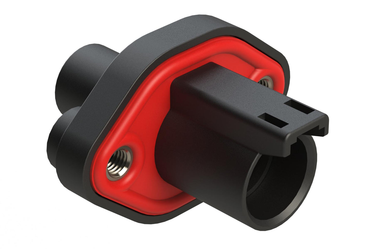 ATHD04-1-12P-PM05 Single Pole, Receptacle, Pin, Size 12, Flange Mount, Threaded Insert, Black