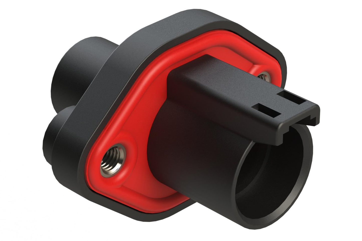 ATHD04-1-8P-PM05 Single Pole, Receptacle, Pin, Size 8, Flange Mount, Threaded Inser, Black