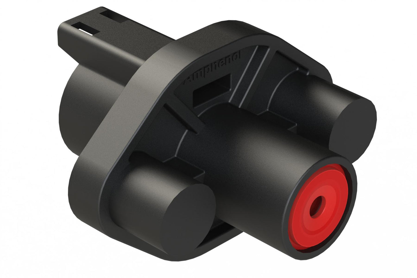 ATHD04-1-8P-PM11 Single Pole, Receptacle, Pin, Size 8, Flange Mount, Self Threading, Black