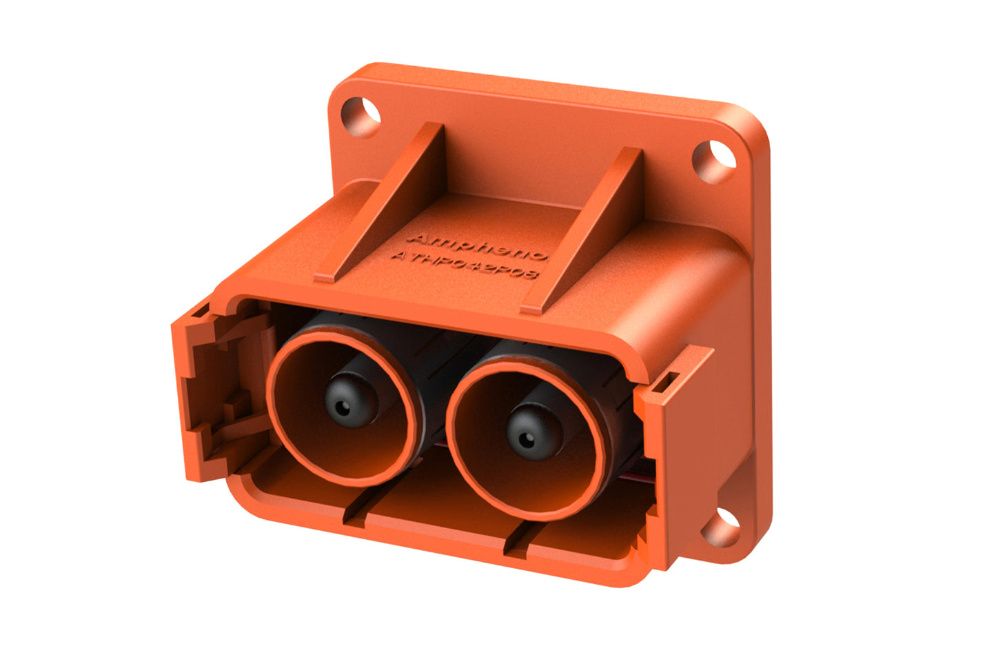 ATHP042P08NL16-50 2 position Standard Receptacle with High Voltage Interlock Loop, 8mm Power Contact, 180 A, 35mm² Power Cable, #16 50mm Signal Contact. Contacts included