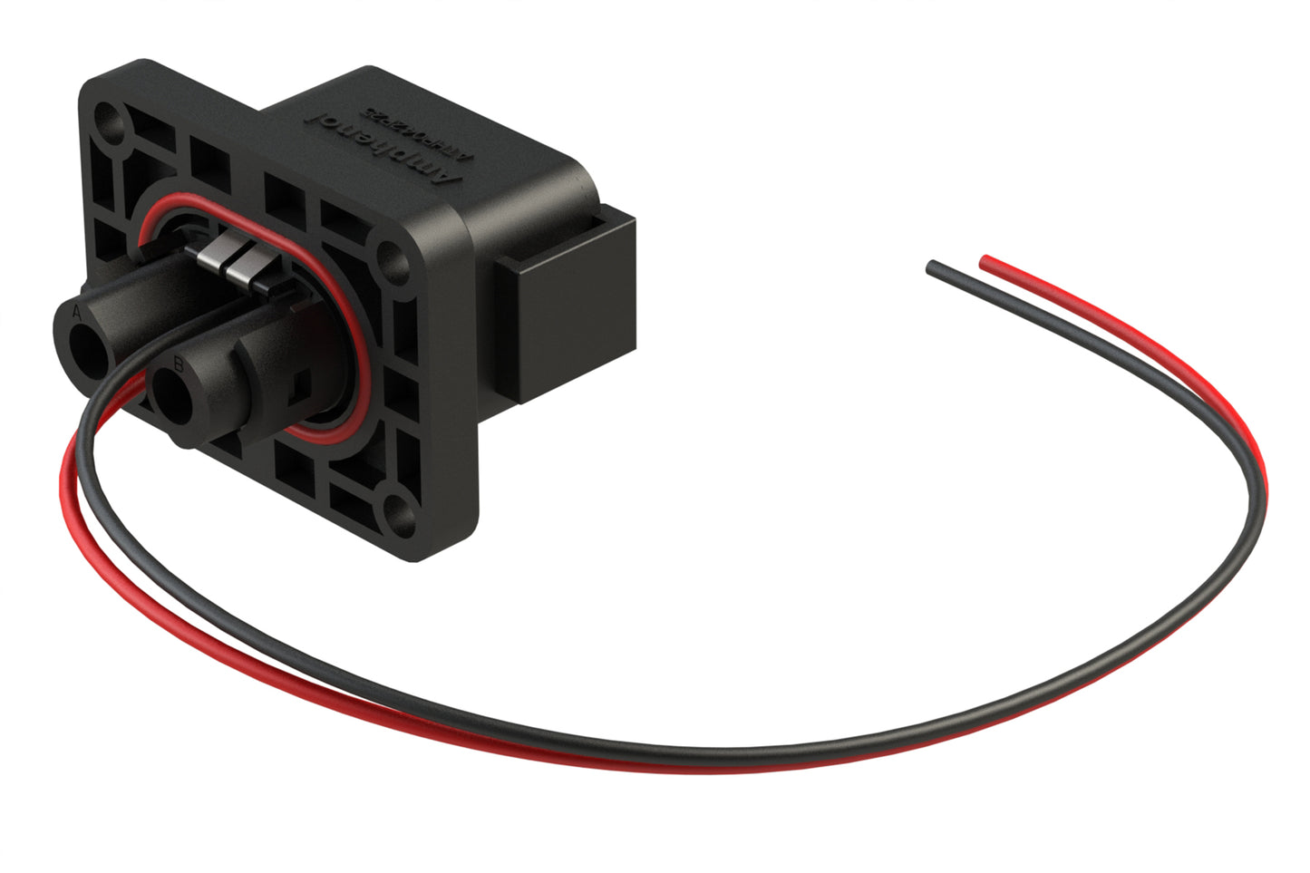 ATHP042P25ELB-BLK 2 Position Receptacle with High Voltage Interlock Loop and EMC Shielding, B Position, Black. Contacts ordered separately.