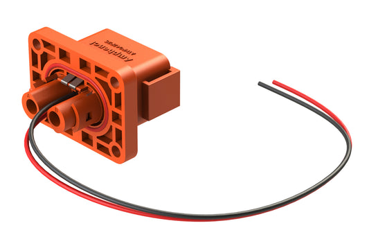 ATHP042P25ELB 2 Position Receptacle with High Voltage Interlock Loop and EMC Shielding, B Position, Orange. Contacts ordered separately.