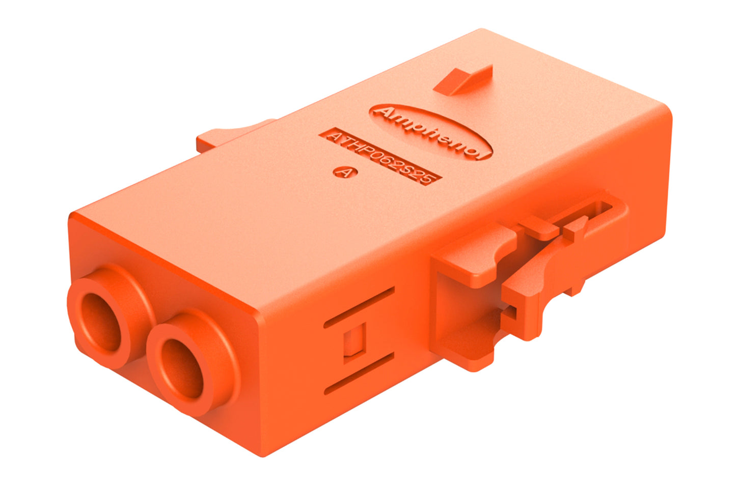 ATHP062S25EL-S2 2 Position EMC Plug with High Voltage Interlock Loop, A Key, 4.8-5.8mm Cable Range, Orange. Contacts ordered separately.